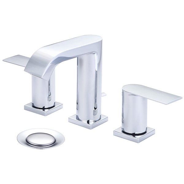 Olympia Faucets Two Handle Lavatory Widespread Faucet, Compression Hose, Chrome L-7492 - main